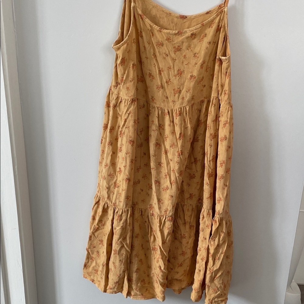 American Eagle Outfitters Mustard Floral Dress size s - Picture 6 of 7